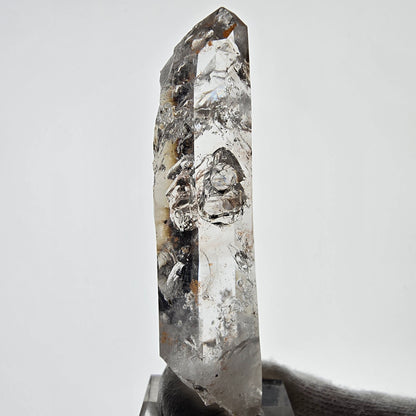 Enhydro Skeleton Smoky Quartz Scepter, 4x Bubble (2x large) Valentine Pocket, Namibia 72*20*14mm 