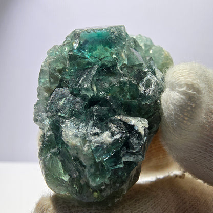 Seltene Phantom Fluorit Würfel Stufe, grün Okorusu Namibia 49*29*16mm