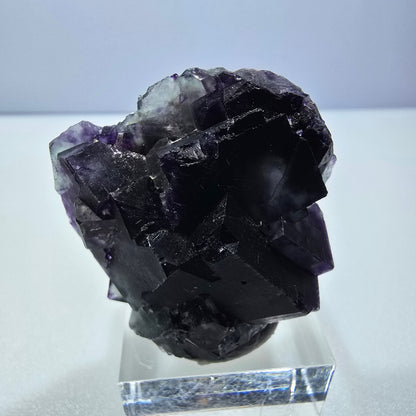 Rare Phantom Fluorite Cube Specimen zonal green purple Okorusu, Namibia 40*39*21mm 