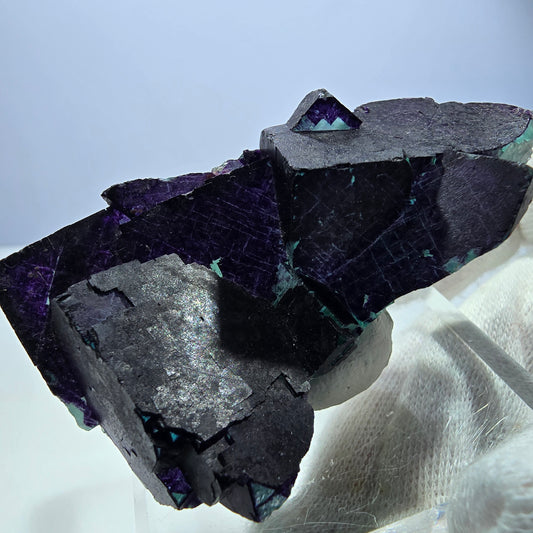 Fluorit Würfel Stufe, parkettiert grün lila 11:11 Angel Pocket Okorusu, Namibia 66*39*24mm