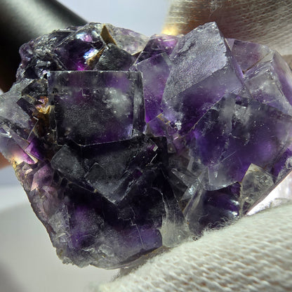 Seltene Phantom Fluorit Würfel Stufe, lila Okorusu, Namibia 48*39*16mm