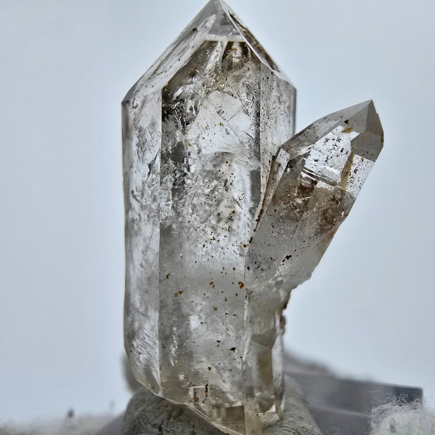 Embouts de sceptre à quartz fumé Enhydro Phantom 1x Bubble Goboboseb, Namibie 38*16*19mm 