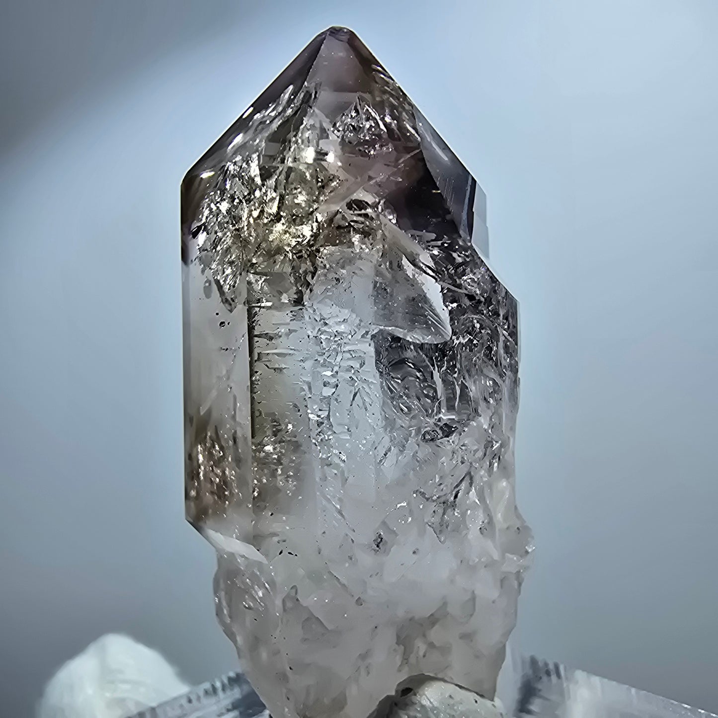 Sceptre d'améthyste fantôme Enhydro, 1x Bubble Goboboseb, Namibie 40 x 18 x 13 mm 