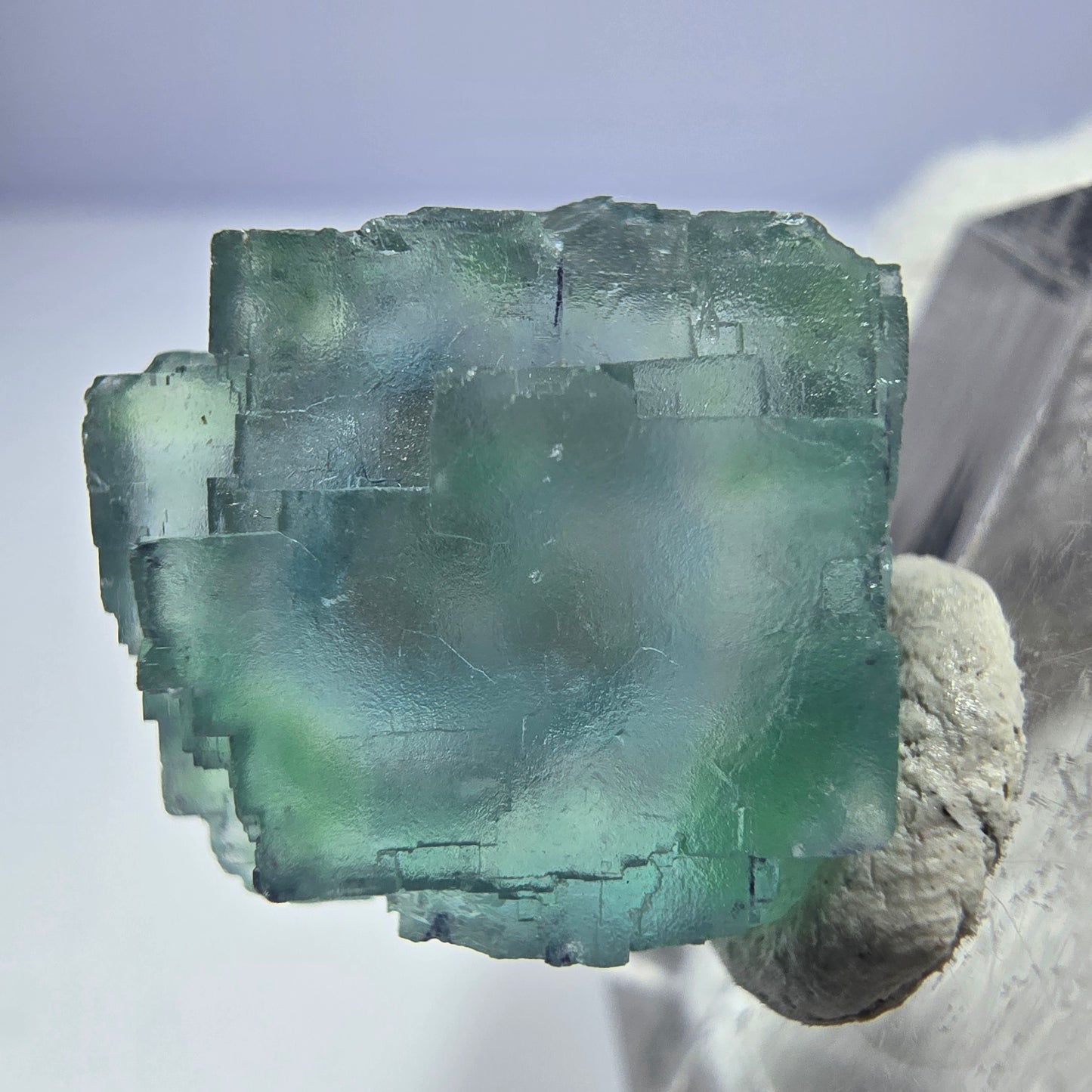 Seltener Phantom Fluorit Würfel, grün parkettiert Okorusu, Namibia 20*18*12mm