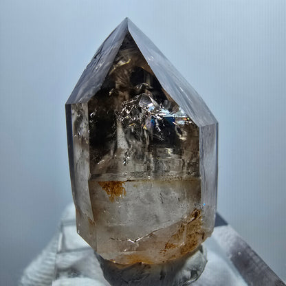 Enhydro Phantom Smoky Quartz Scepter, 2x Bubble Goboboseb, Namibia 33*19*17mm 