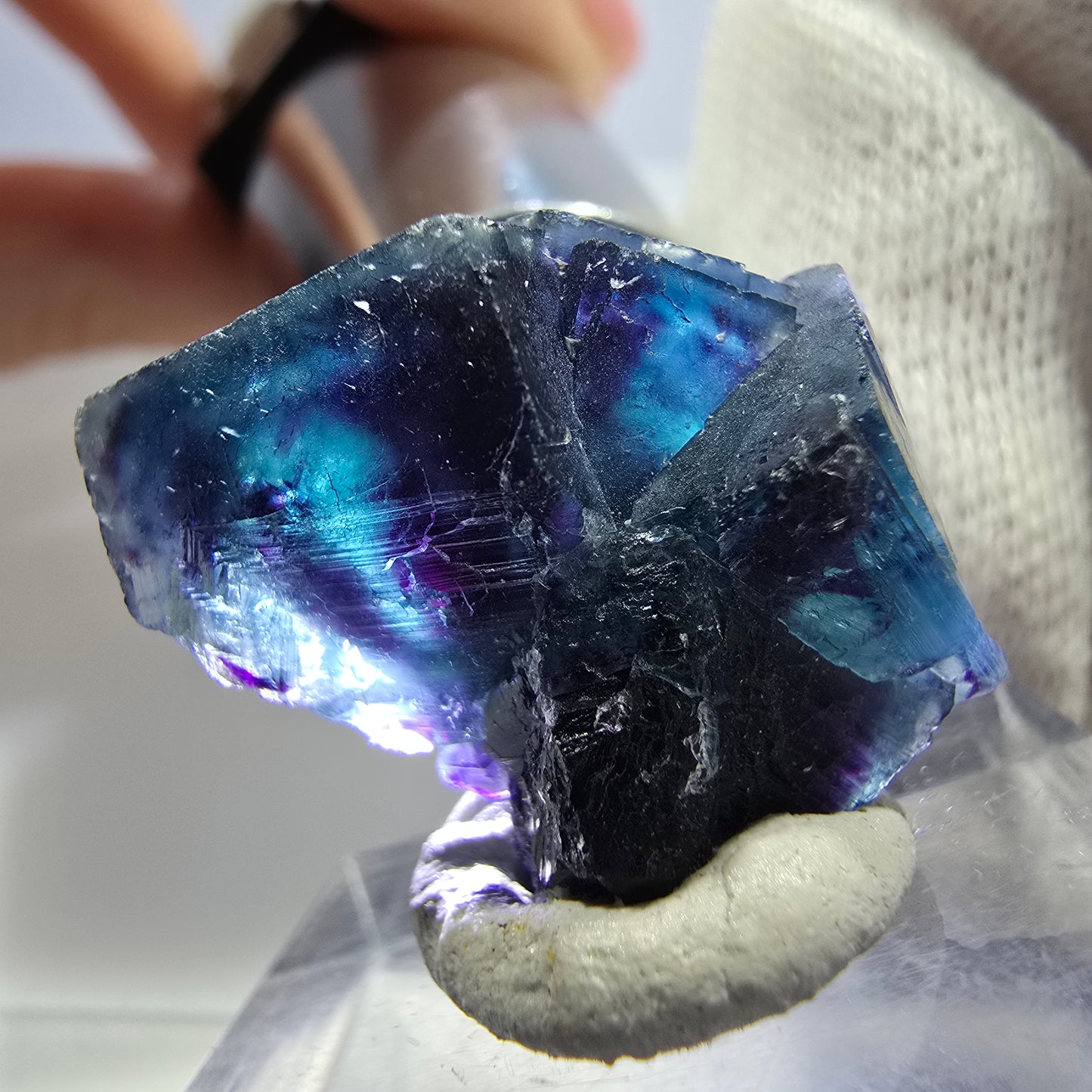 Phantom Fluorit Würfel Stufe, zonal - Neuer Fund! Okorusu, Namibia 27*20*14mm