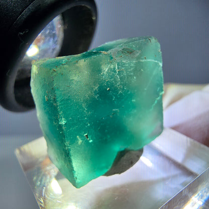 Klarer Phantom Fluorit Würfel parkettiert, grün Okorusu, Namibia 20*18*11mm
