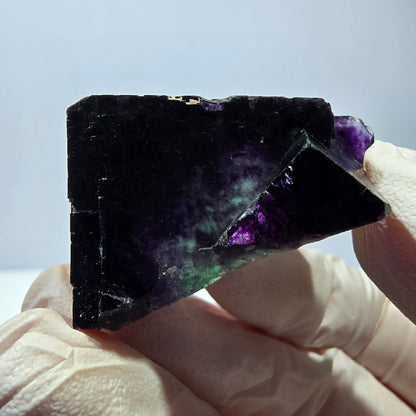 Spécimen de cube de fluorite fantôme, parqueté vert violet Okorusu, Namibie 39*25*29 mm 