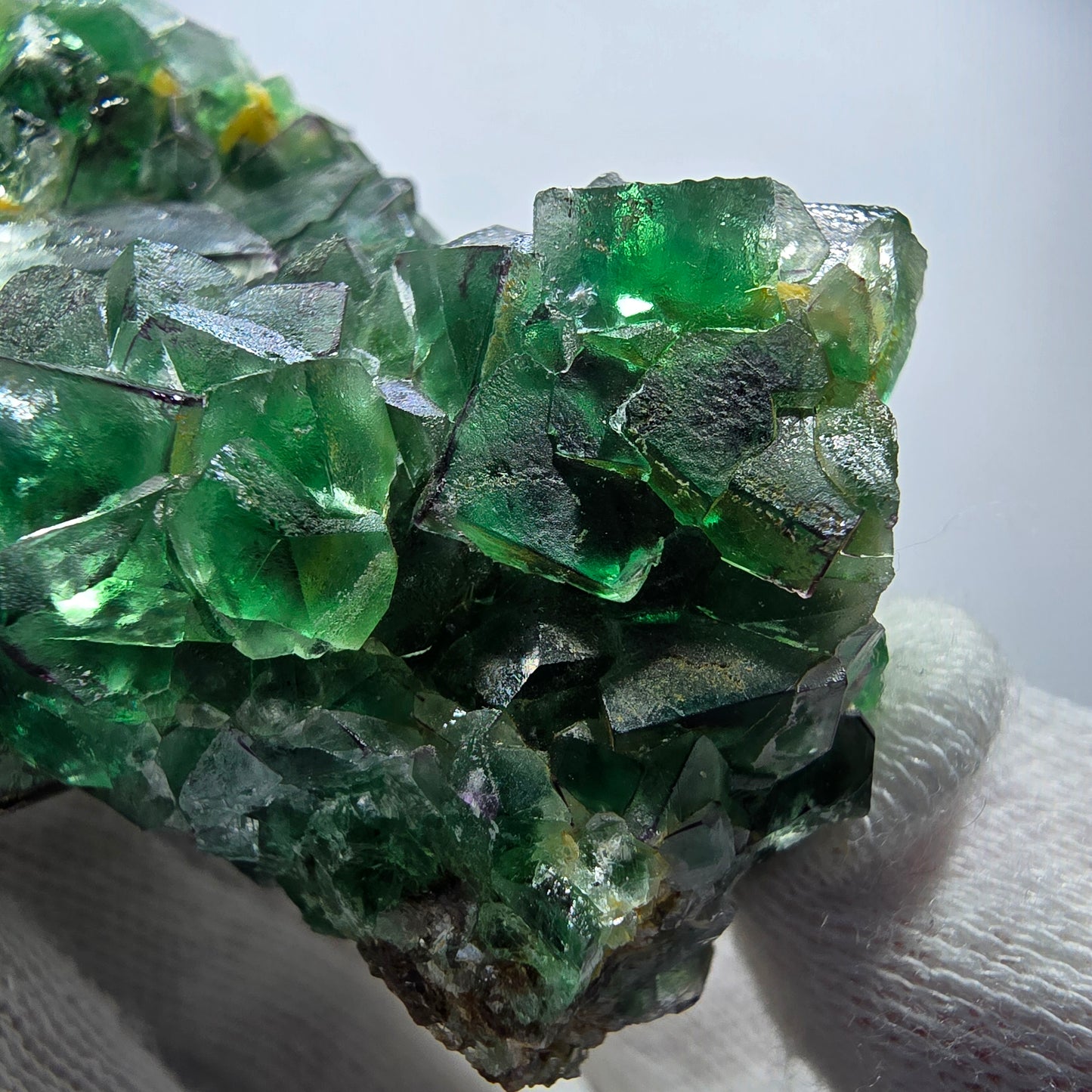 Phantom fluorite zonal, muscovite stage Erongo, Namibia 72*50*40mm 