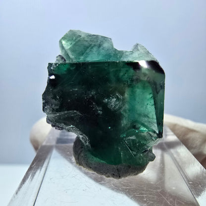 Phantom Fluorit Würfel Stufe, grün lila Okorusu, Namibia 30*20*12mm