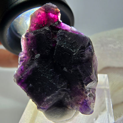 Spécimen de cube de fluorite fantôme, violet Okorusu, Namibie 33 x 22 x 13 mm 