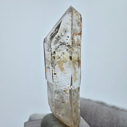 Enhydro Phantom Smoky Quartz Sceptre Tip 1x Bubble Goboboseb, Namibie 52*16*13mm 
