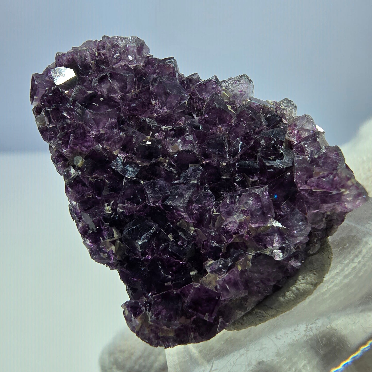 Rare spécimen de cube de fluorite fantôme, violet Okorusu, Namibie 34 x 26 x 10 mm 