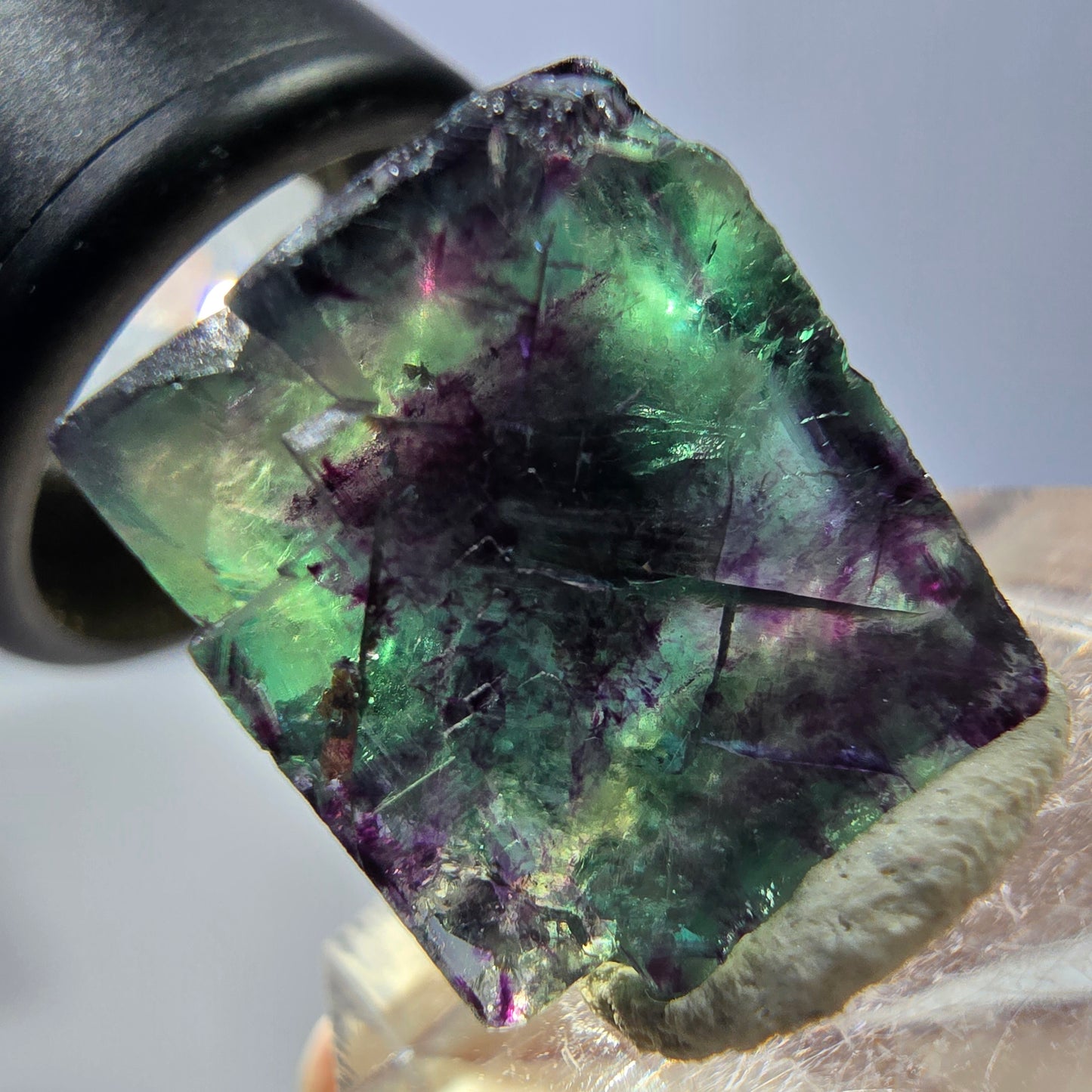 Phantom Fluorit Würfel parkettiert, grün lila Okorusu, Namibia 18*15*15mm
