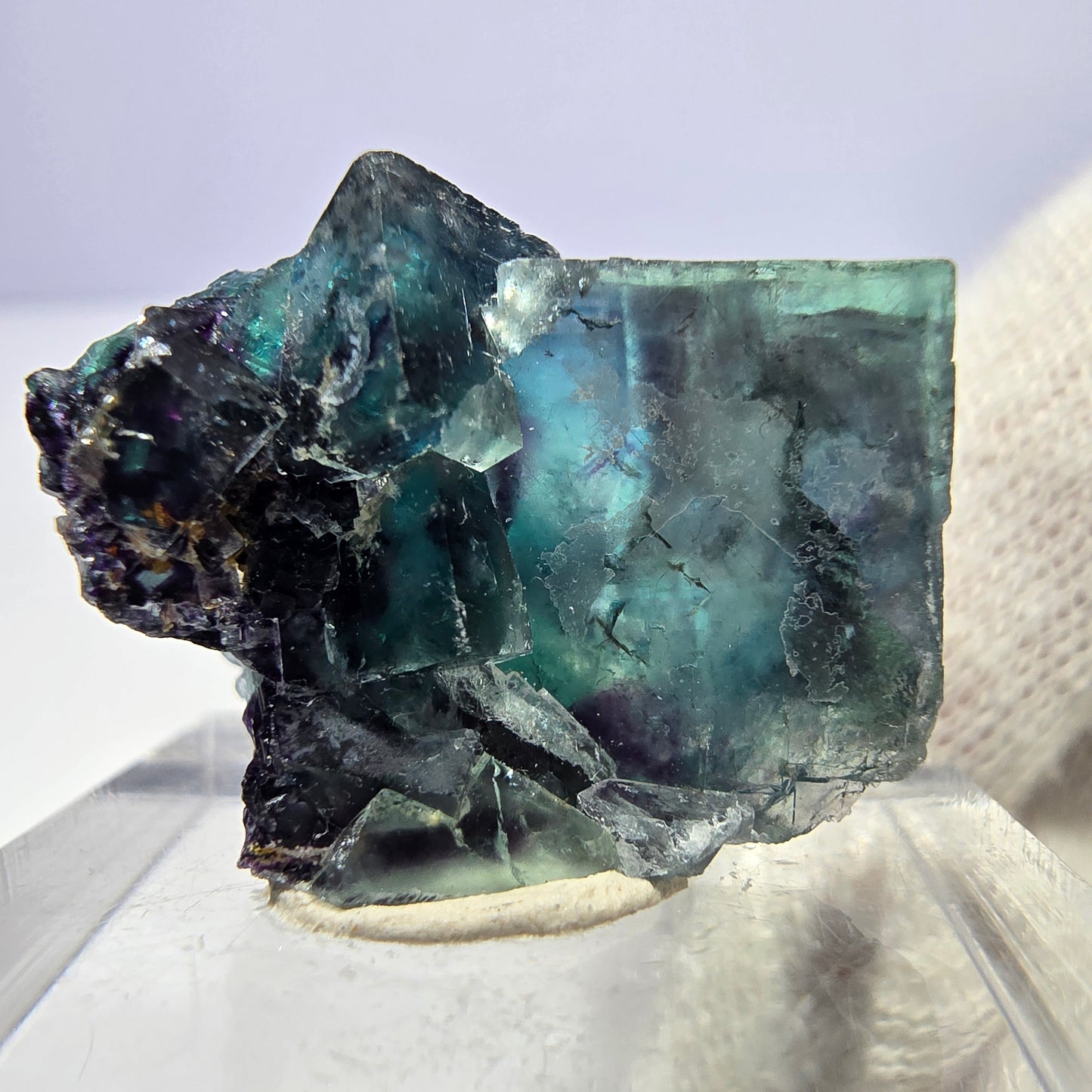 Phantom Fluorit Würfel Stufe, zonal - Neuer Fund! Okorusu, Namibia 23*18*17mm