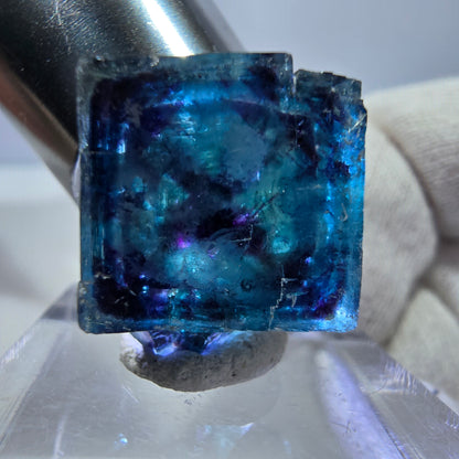 Phantom Fluorite Cube Specimen, Zonal - New Find! Okorusu, Namibia 18*17*10mm 