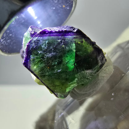Phantom Fluorit Würfel zonal, Muskovit Stufe Erongo, Namibia 20*13*17mm