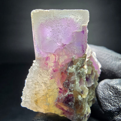 Phantom Fluorite Cube Tier Vert Violet Omehane, Namibie 41*31*31mm Collection