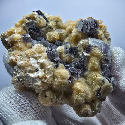 Bunte Phantom Fluorit Würfel Schörl Turmalin Muskovit Erongo, Namibia 55*46*21mm