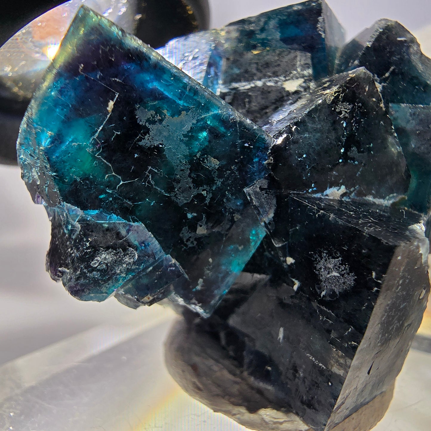 Phantom Fluorite Cube Specimen, Zonal - New Find! Okorusu, Namibia 44*38*28mm 