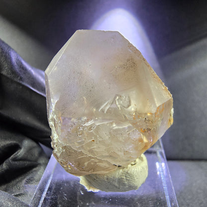 Belle pointe de quartz en cristal de sceptre de quartz fumé 32 * 27 * 20 mm de Goboboseb Namibie
