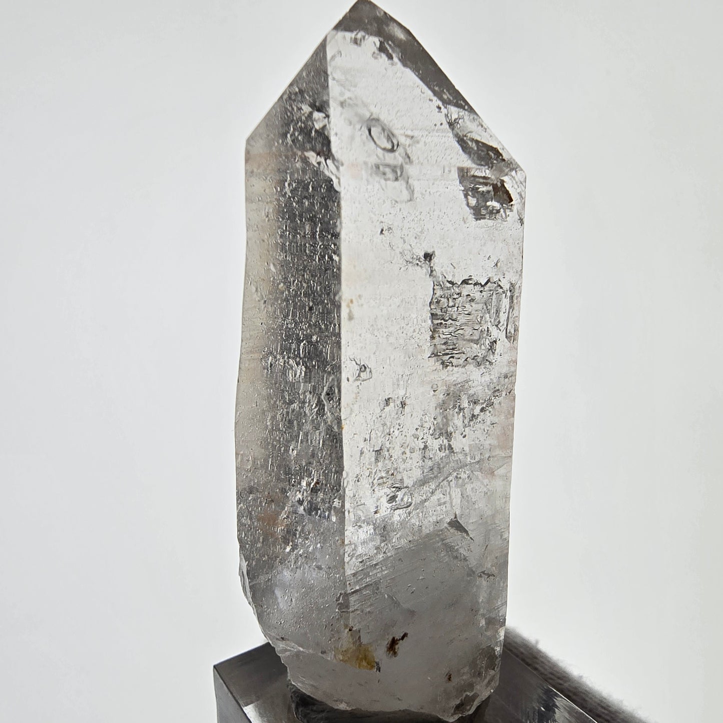 Sceptre squelette en quartz fumé Enhydro, grande poche à bulles Saint-Valentin, Namibie 67 x 29 x 16 mm 