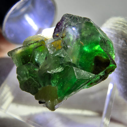 Phantom Fluorit Würfel, Muskovit Stufe Erongo, Namibia 17*19*13mm