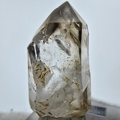 Enhydro Phantom Smoky Quartz Sceptre Tip 2x Bubble Goboboseb, Namibie 41*21*15mm 