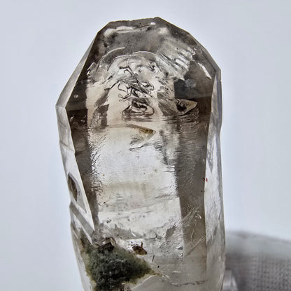 Enhydro Phantom Smoky Quartz Sceptre Tip 1x Bubble Goboboseb, Namibie 46*19*16mm 
