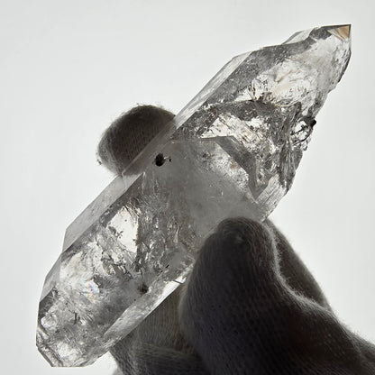 Enhydro Skeleton Smoky Quartz DT Scepter, 1x Bubble Valentine Pocket, Namibia 76*25*19mm 