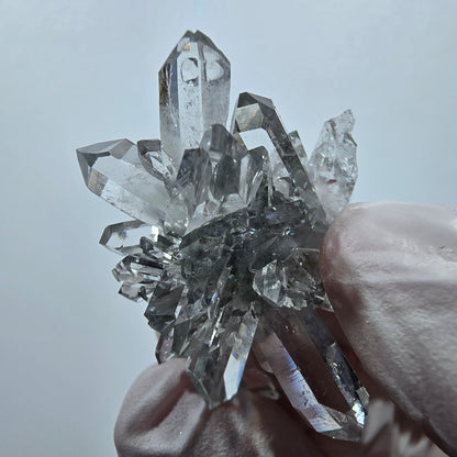 Quartz Starburst, spécimen de chlorite, mine Streep, Goboboseb, Namibie, 32 x 25 x 20 mm 