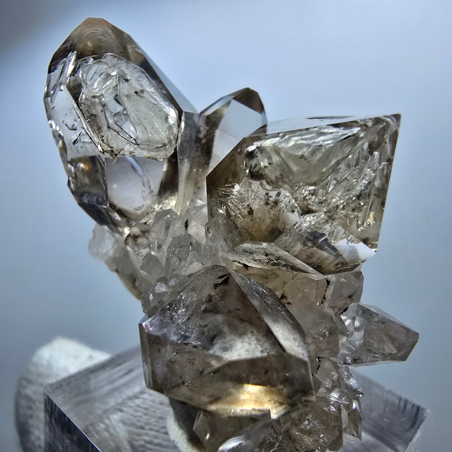 Clear Phantom Smoky Quartz Scepter Cluster Goboboseb, Namibia 45*28*31mm 