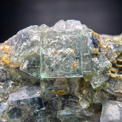Vert fluorite fantôme sur spécimen de tourmaline Schörl Erongo Namibie 55*34*33mm
