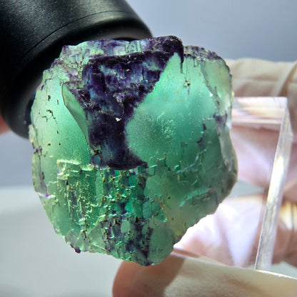 Phantom Fluorit Würfel Stufe, parkettiert, zonal Okorusu, Namibia 28*27*23mm