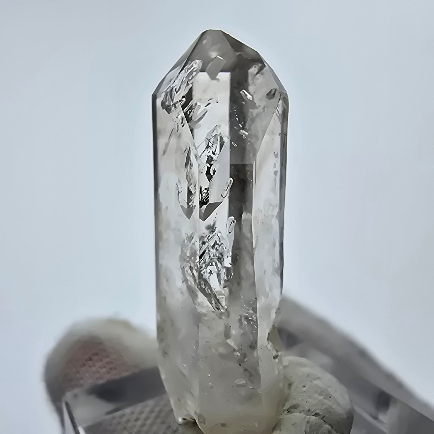 Enhydro Phantom Rauchquarz Spitze 1x Blase Goboboseb, Namibia 36*14*8mm Sammlung