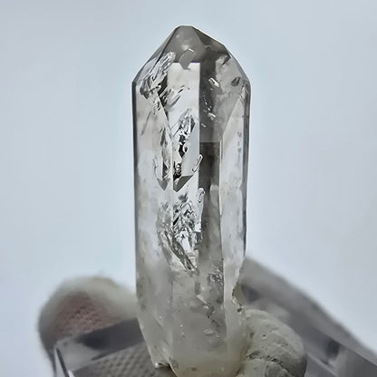 Enhydro Phantom Rauchquarz Spitze 1x Blase Goboboseb, Namibia 36*14*8mm Sammlung
