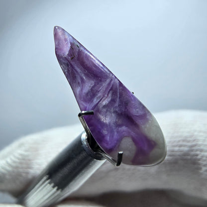 Rare Charoite crystal purple, polished Russia 21*8*6mm 