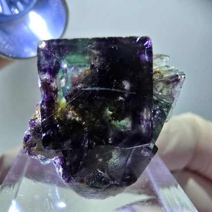 Rare Fluorite Cube Specimen, green purple Okorusu, Namibia 22*21*14mm 