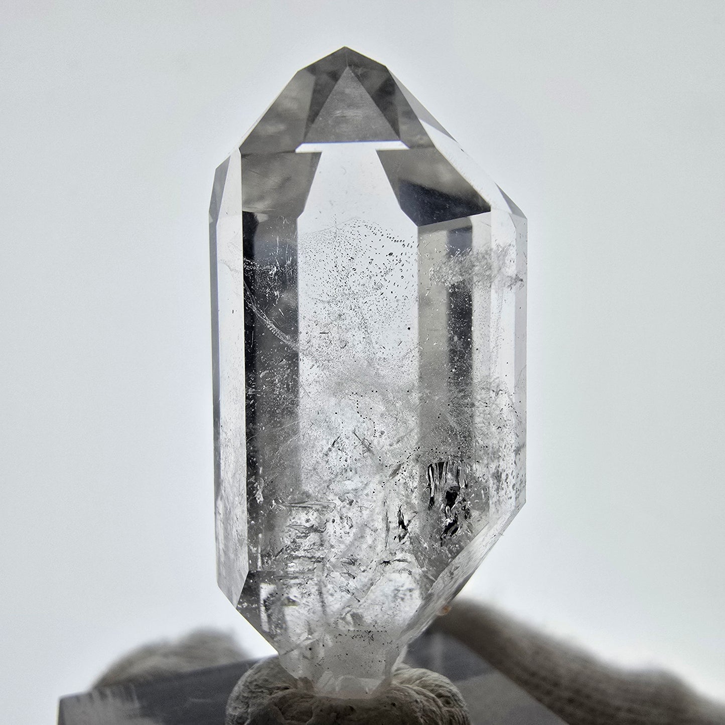 Extremely clear Phantom Smoky Quartz Scepter Valentine Pocket Gobo. Namibia 39*16*15mm 