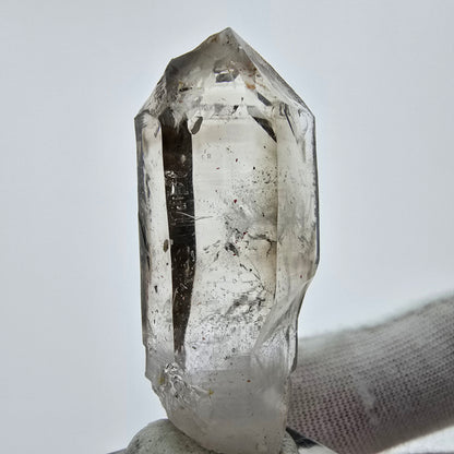 Enhydro Phantom Smoky Quartz Sceptre Tip 2x Bubble Goboboseb, Namibie 47*17*17mm 