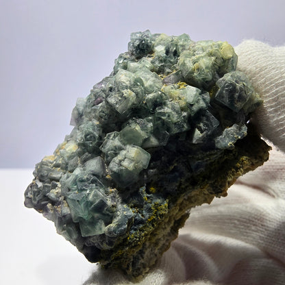Cube de fluorite fantôme zonal, spécimen de tourmaline Schorl, Erongo, Namibie, 56 x 49 x 41 mm 