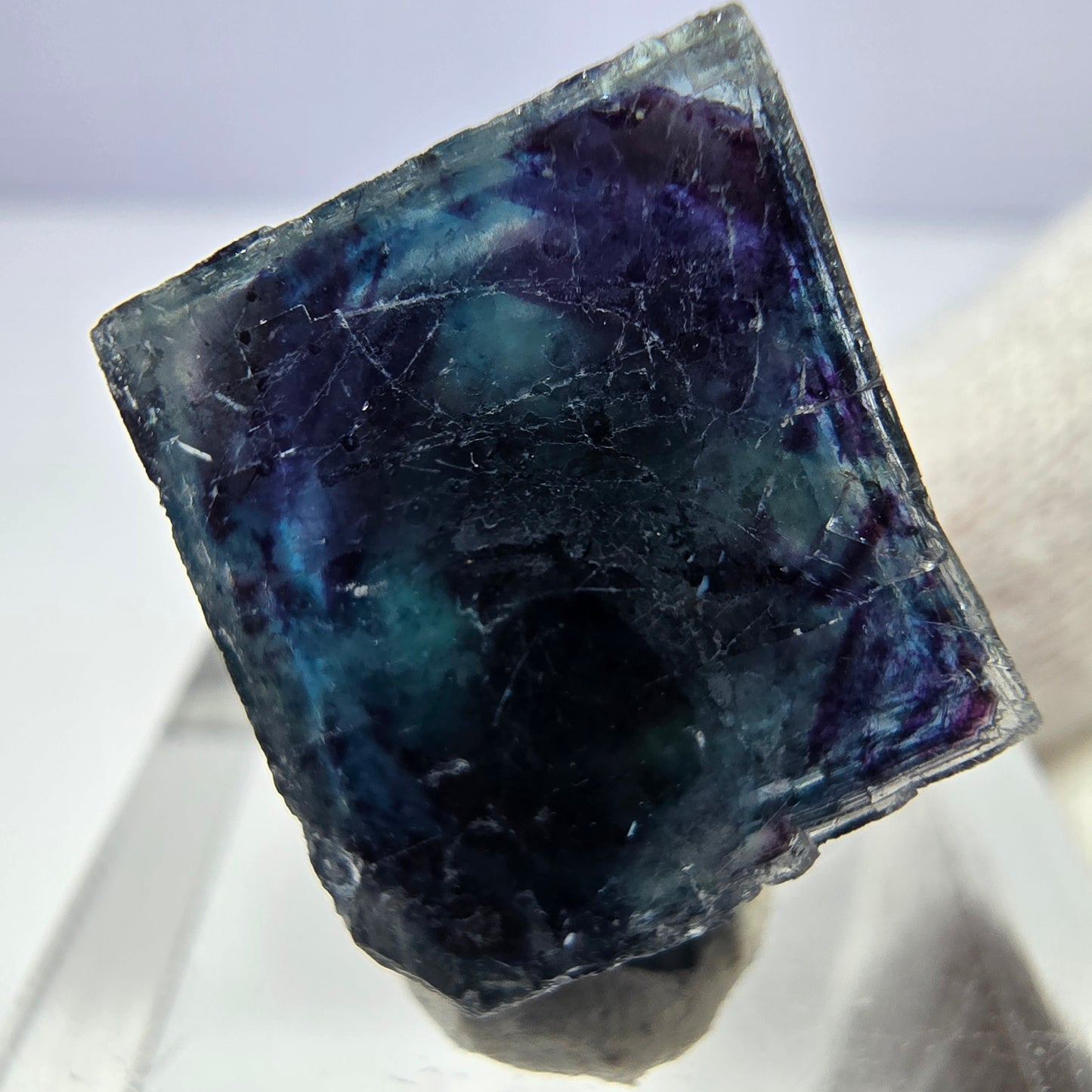 Phantom Fluorit Würfel Stufe, zonal - Neuer Fund! Okorusu, Namibia 21*19*15mm
