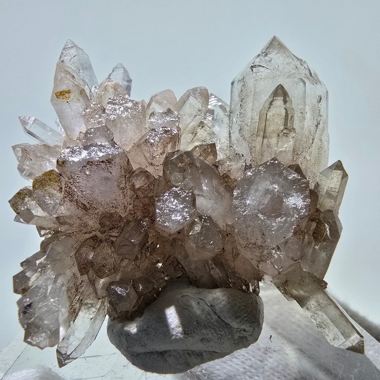 Skeleton Phantom Smoky Quartz DT Scepter Grade Valentine Pocket, Namibia 55*44*18mm 