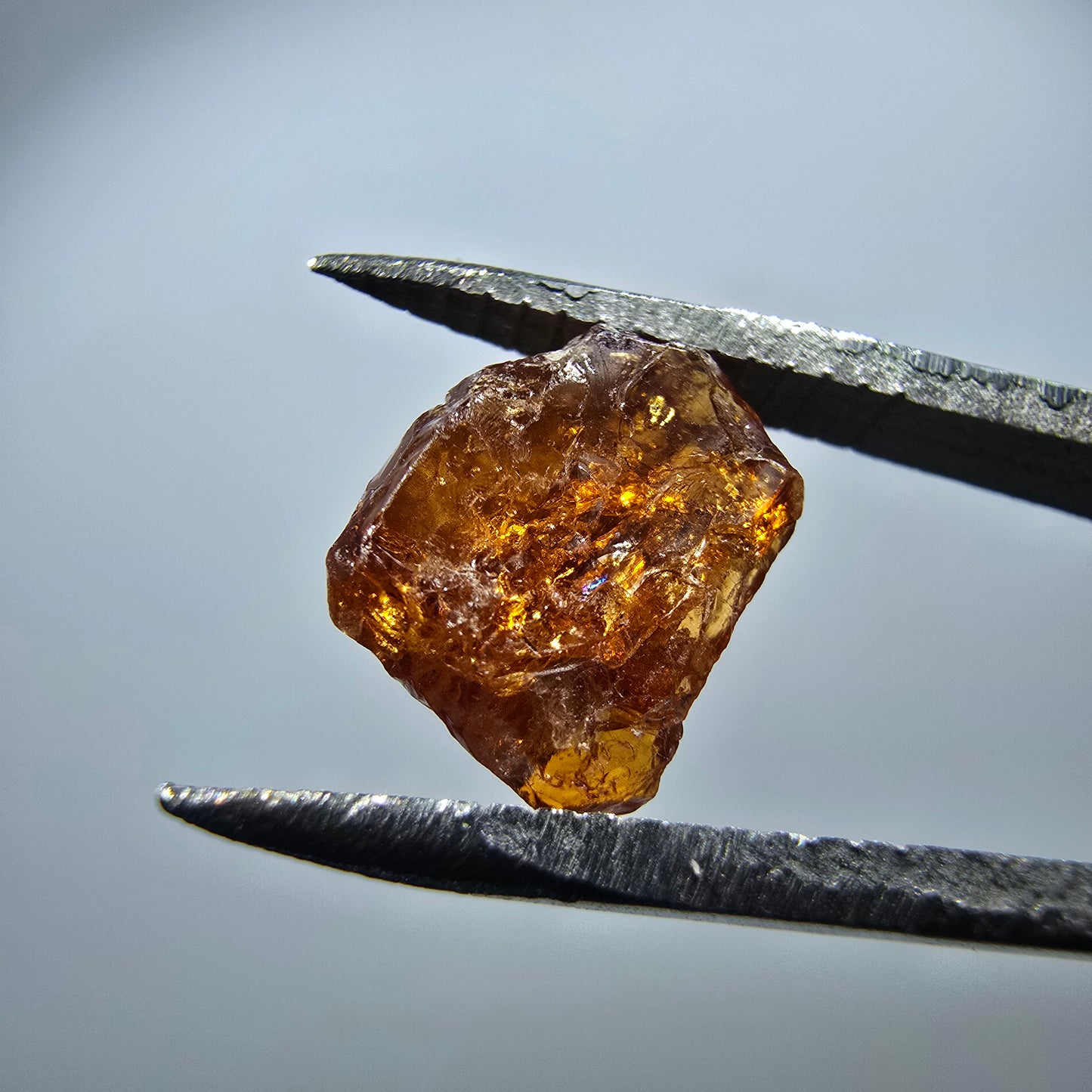 Cristal brut d'hessonite rare, brun rougeâtre, Tanzanie, 9 x 7 x 5 mm 