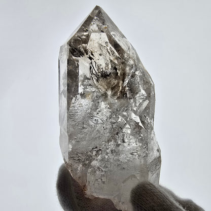 Enhydro Skeleton Smoky Quartz Scepter, UV Calcite Valentine Pocket Namibia 82*41*29mm 