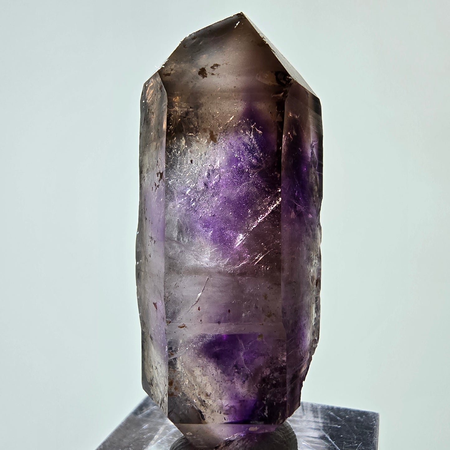Améthyste fantôme rare DT Scepter Point Brandberg, Namibie 48 x 21 x 15 mm 