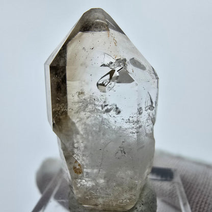 Enhydro Phantom Rauchquarz Zepter Spitze 2x Blase Goboboseb, Namibia 35*18*10mm