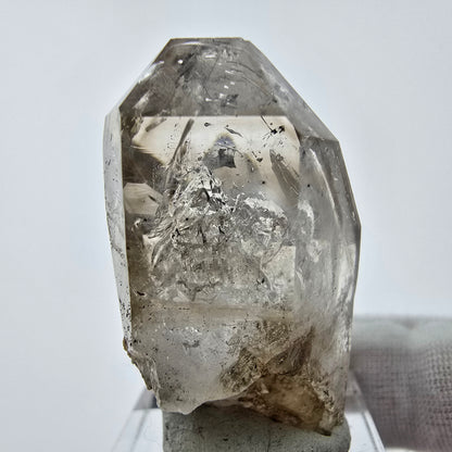 Enhydro Phantom Smoky Quartz Sceptre Tip 1x Bubble Goboboseb, Namibie 40*24*22mm 