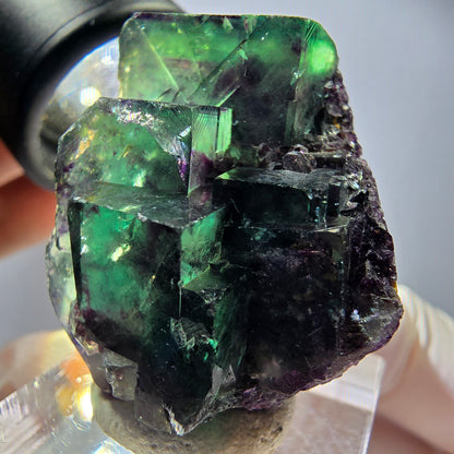 Rare Fluorite Cube Specimen, green purple Okorusu, Namibia 32*27*26mm 