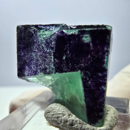 Phantom Fluorit Würfel Stufe grün lila zonal 11:11 Angel Pocket, Namibia 19*19*19mm